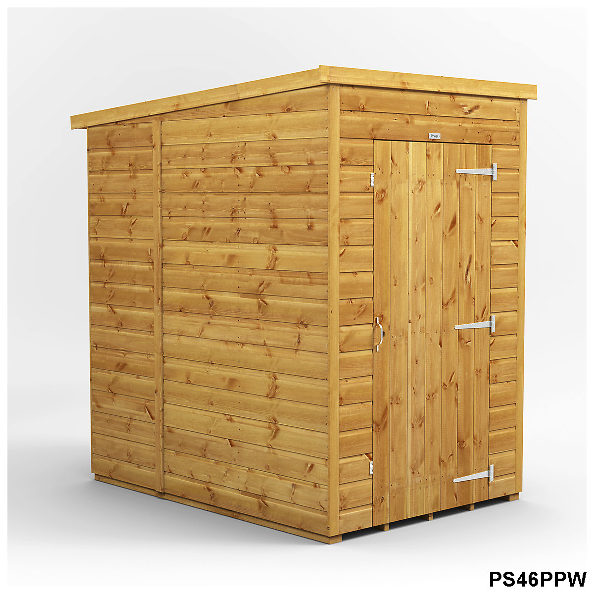Power 6ft Wide Pent Garden Storage Shed | Optional Windows (Product illustration 3)-2