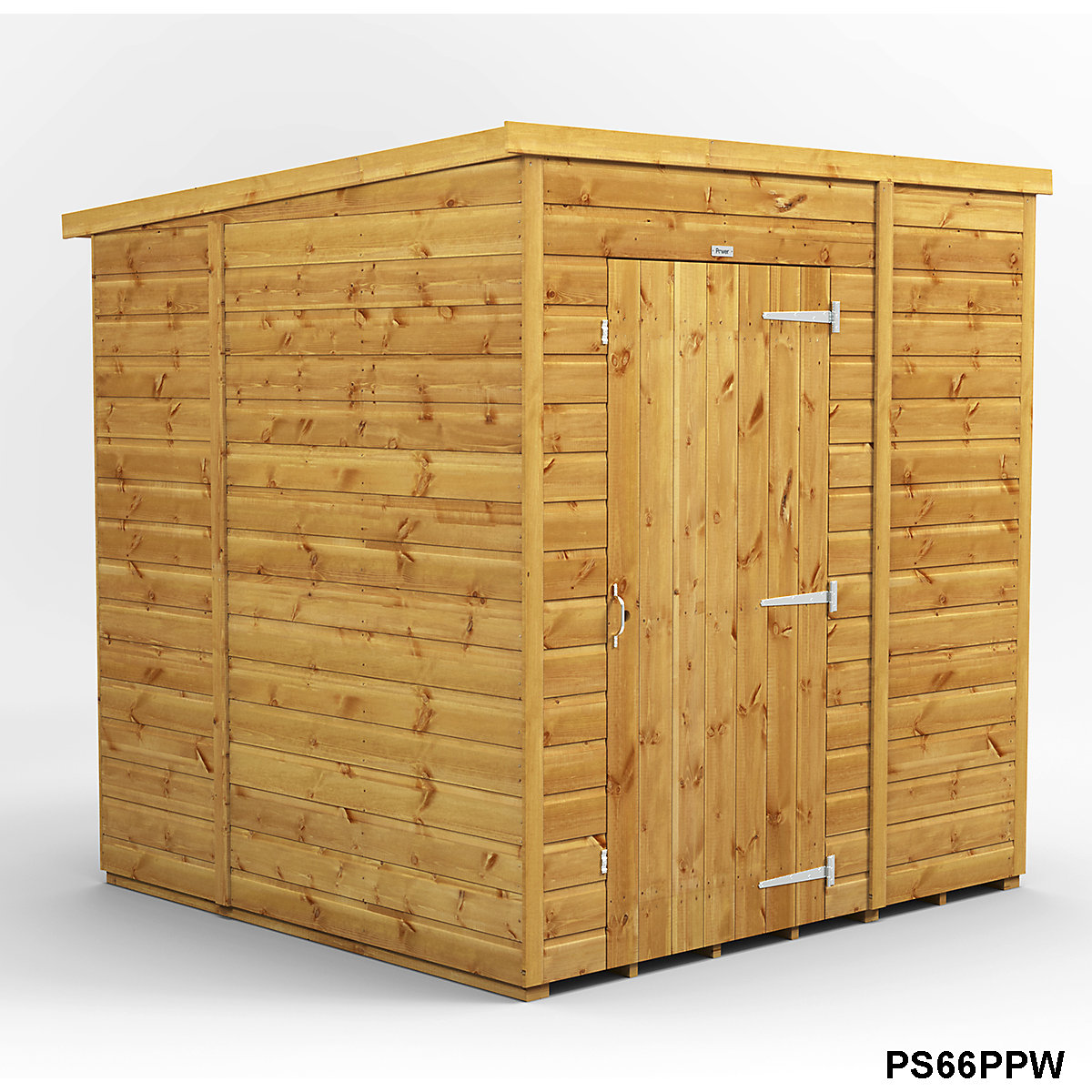 Power 6ft Wide Pent Garden Storage Shed | Optional Windows (Product illustration 5)-4