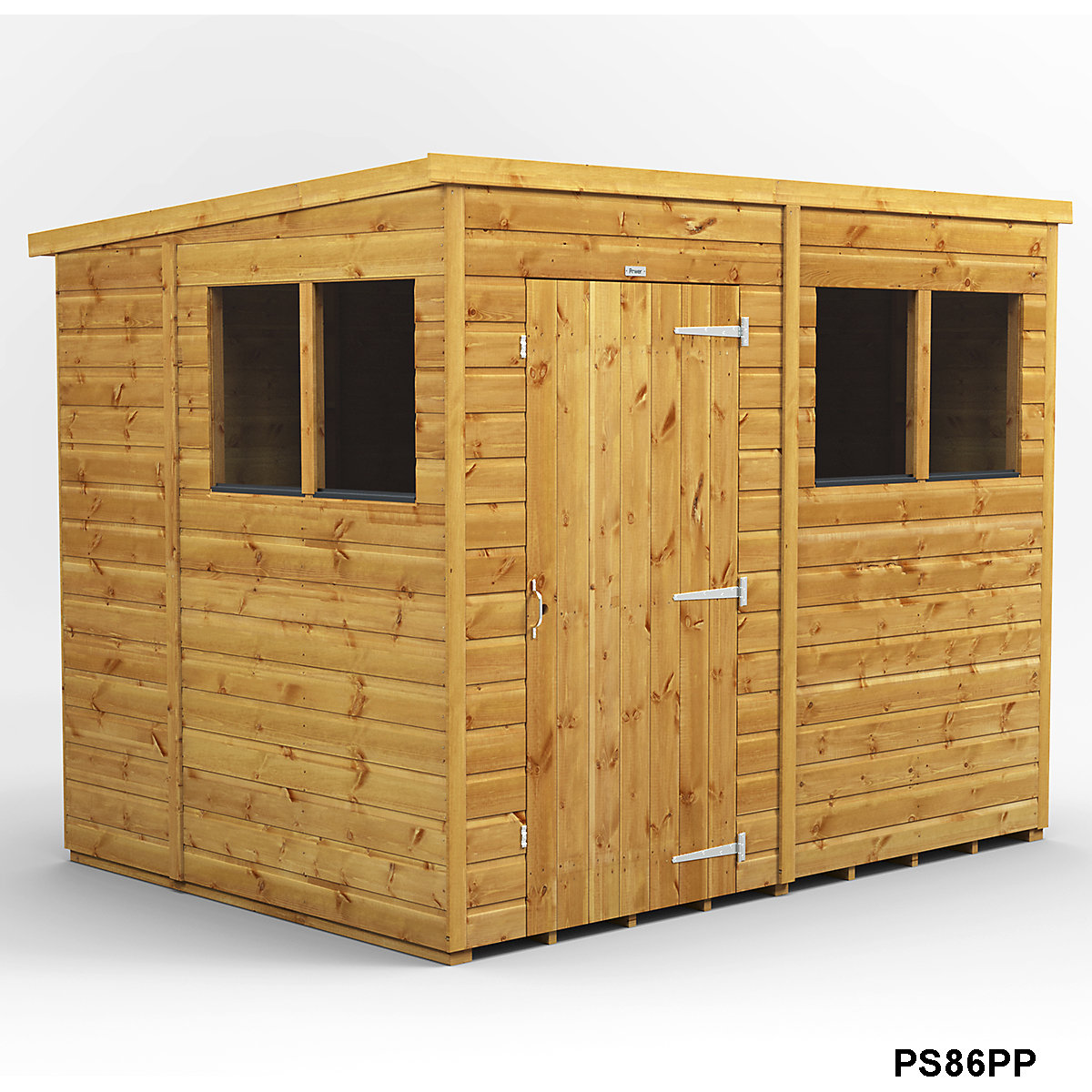 Power 6ft Wide Pent Garden Storage Shed | Optional Windows (Product illustration 8)-7