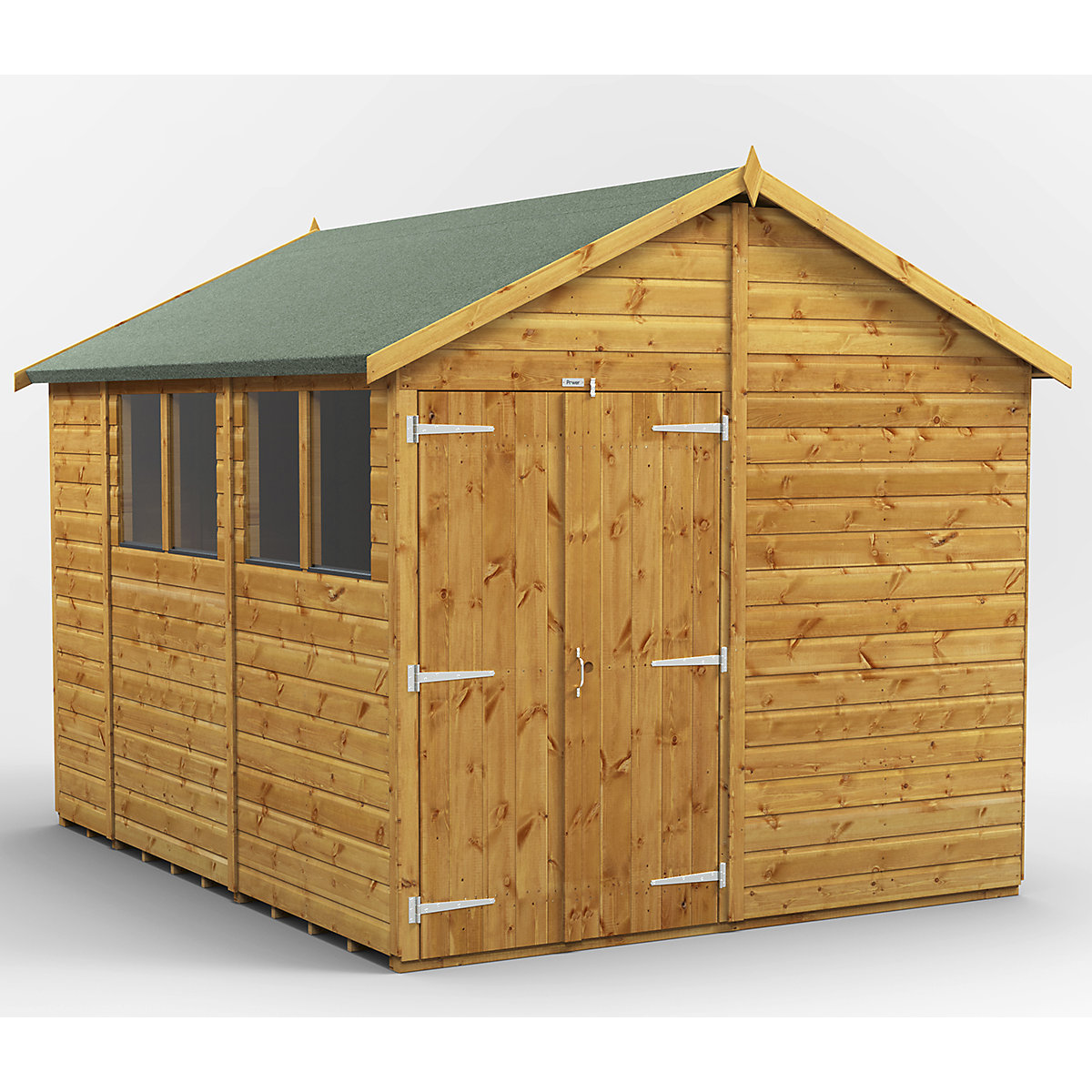Power 8ft Wide Apex Garden Storage Sheds | Optional Windows