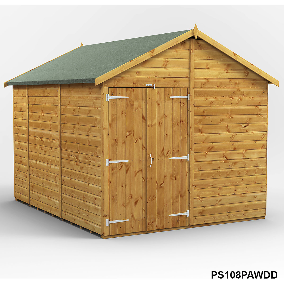 Power 8ft Wide Apex Garden Storage Sheds | Optional Windows (Product illustration 15)-14