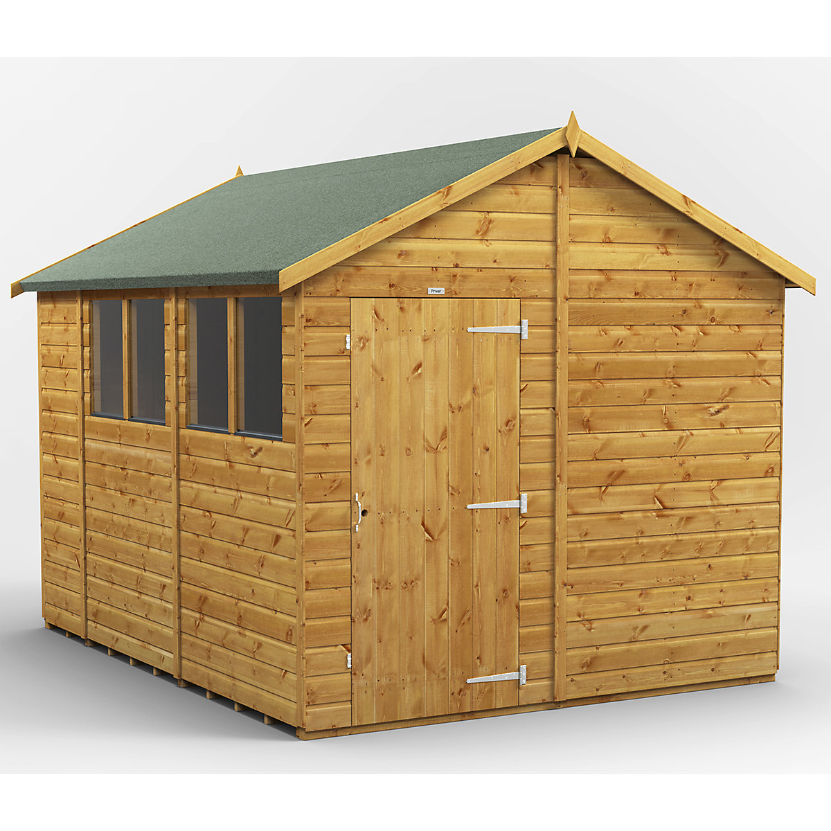 Power 8ft Wide Apex Garden Storage Sheds | Optional Windows