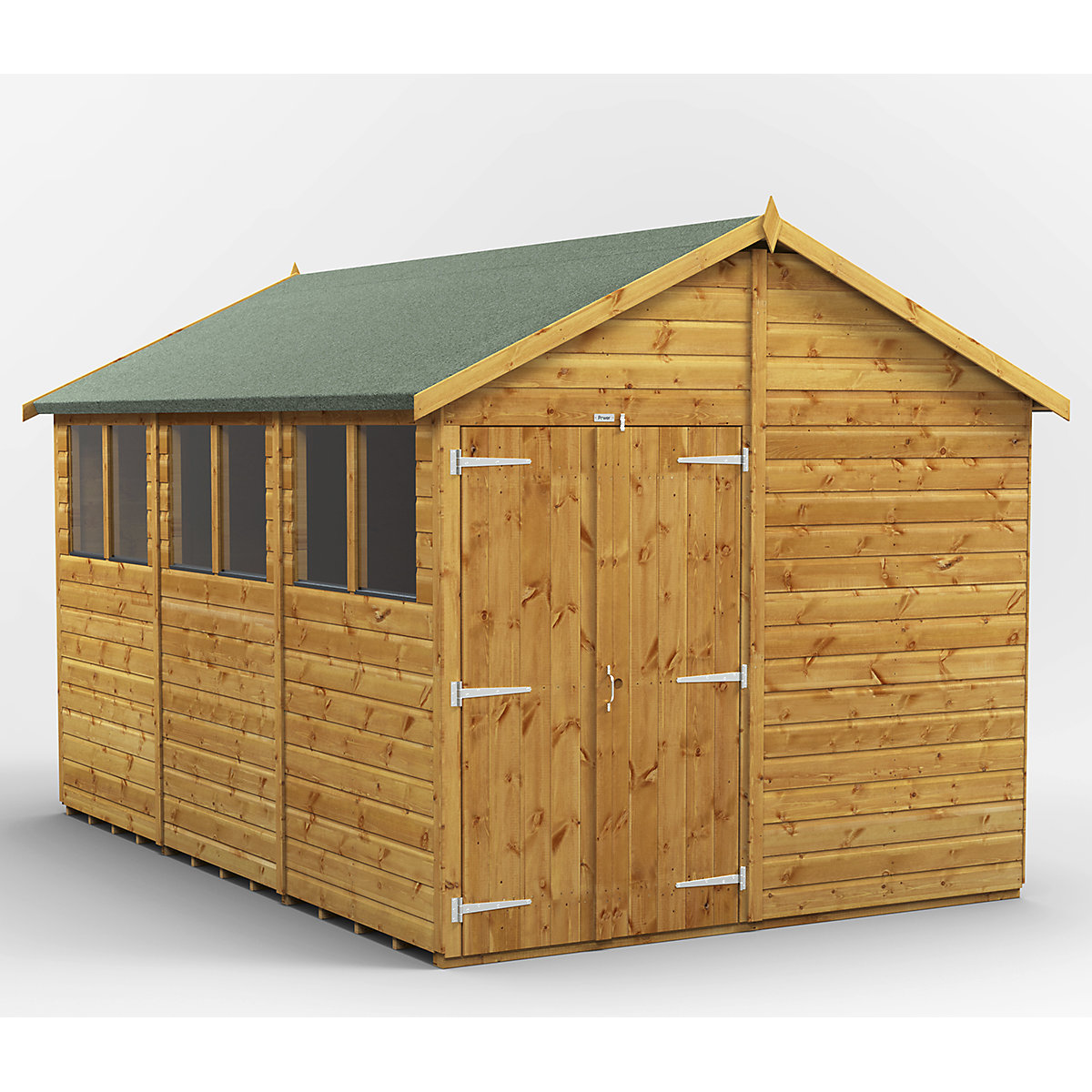 Power 8ft Wide Apex Garden Storage Sheds | Optional Windows