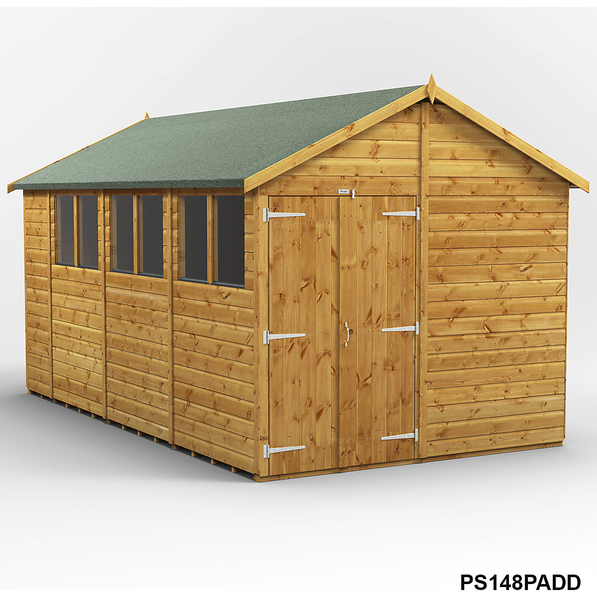 Power 8ft Wide Apex Garden Storage Sheds | Optional Windows (Product illustration 18)-17