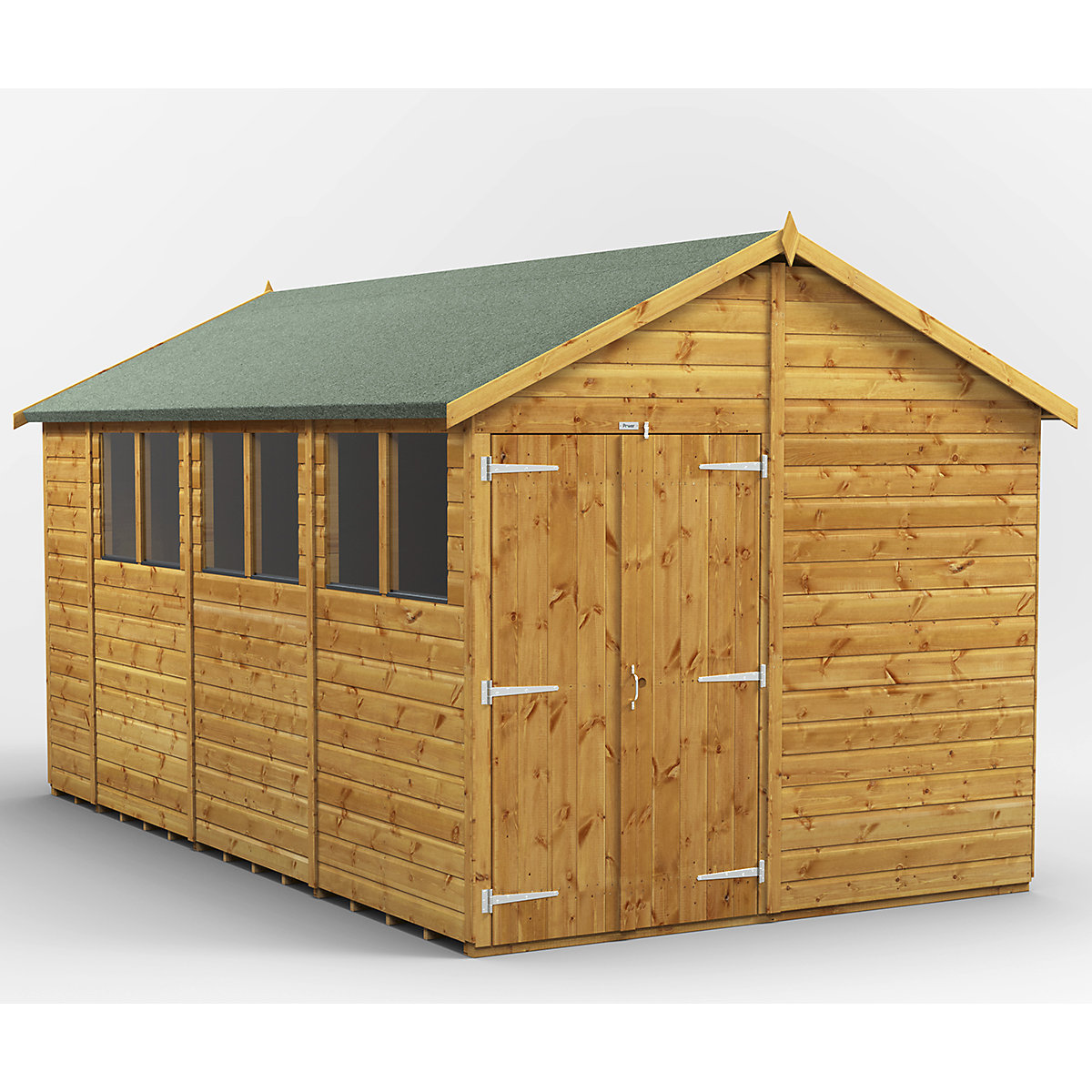 Power 8ft Wide Apex Garden Storage Sheds | Optional Windows