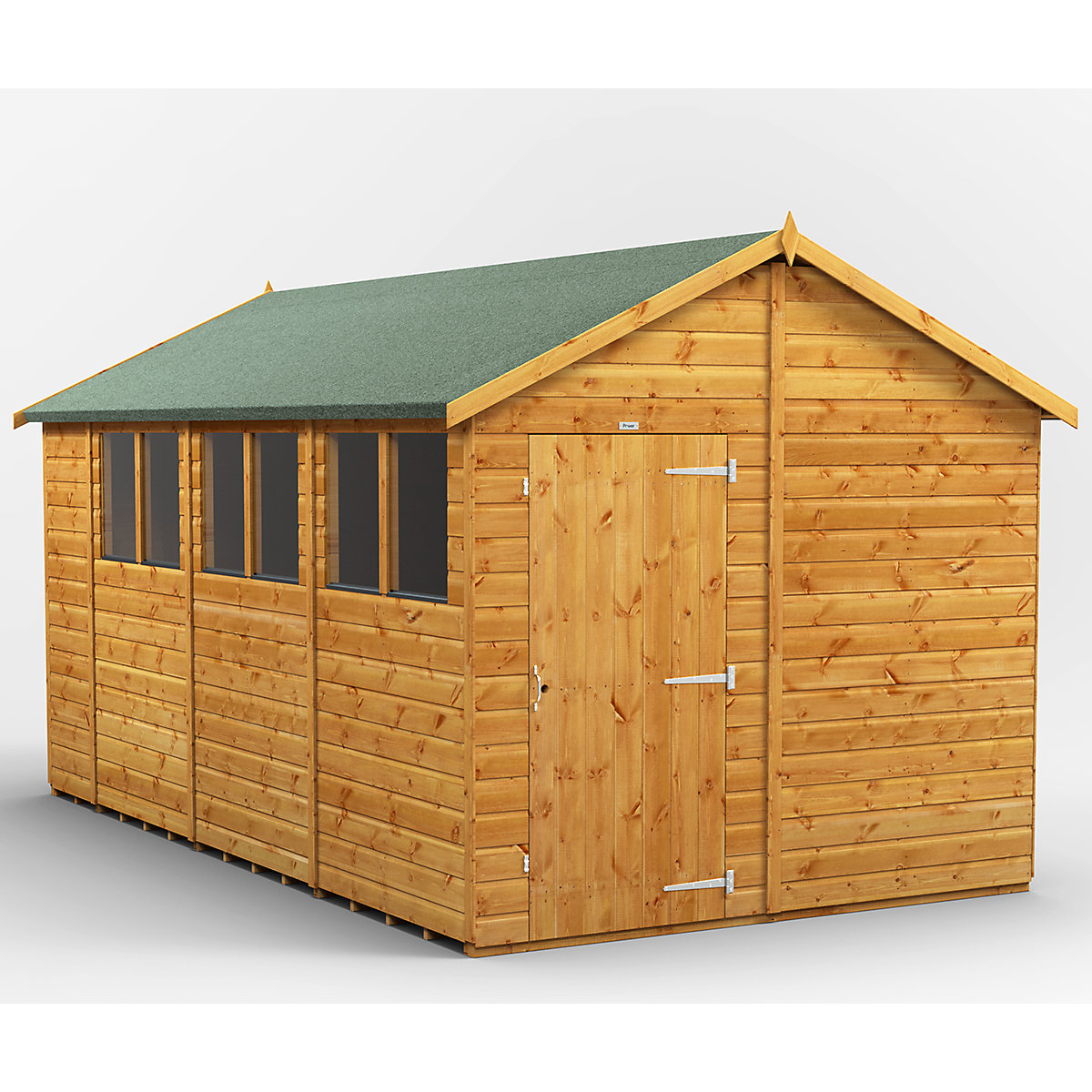 Power 8ft Wide Apex Garden Storage Sheds | Optional Windows