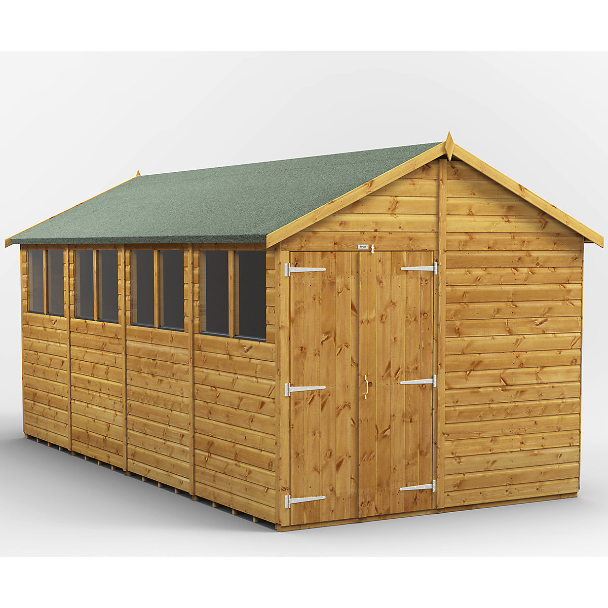 Power 8ft Wide Apex Garden Storage Sheds | Optional Windows