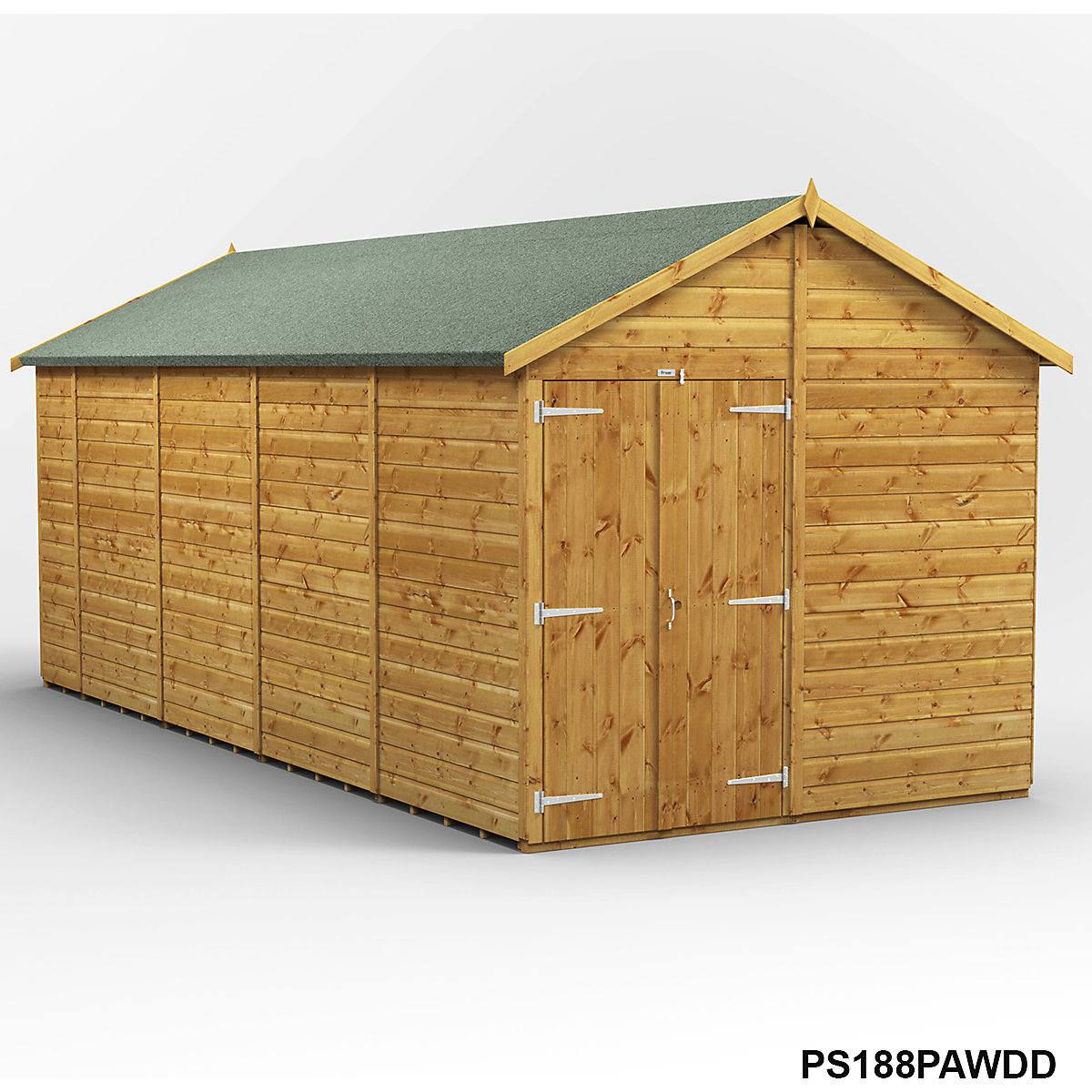 Power 8ft Wide Apex Garden Storage Sheds | Optional Windows (Product illustration 19)-18