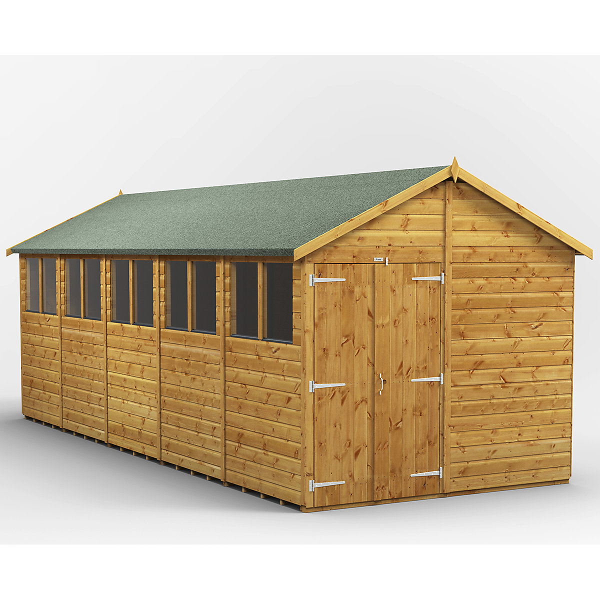 Power 8ft Wide Apex Garden Storage Sheds | Optional Windows