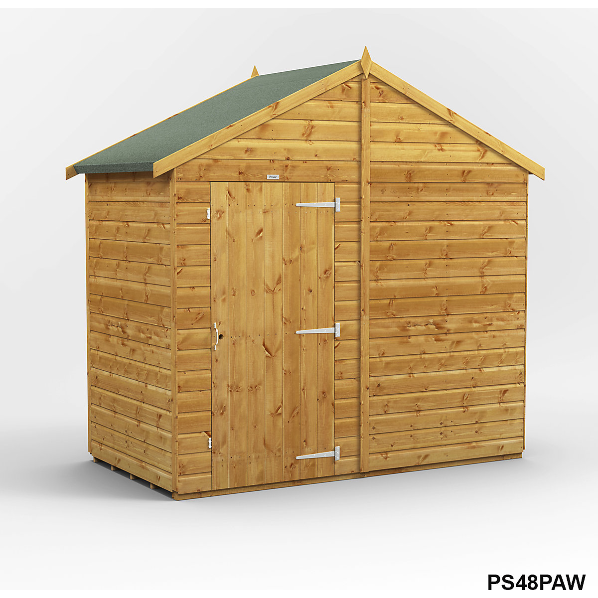 Power 8ft Wide Apex Garden Storage Sheds | Optional Windows (Product illustration 3)-2