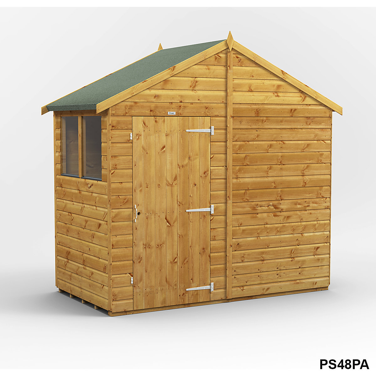 Power 8ft Wide Apex Garden Storage Sheds | Optional Windows (Product illustration 4)-3