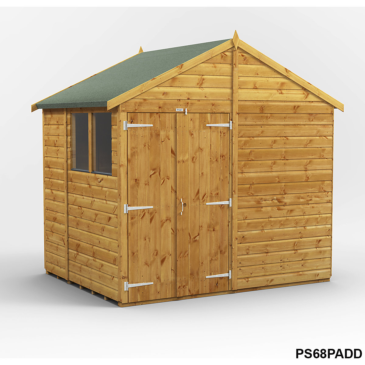 Power 8ft Wide Apex Garden Storage Sheds | Optional Windows (Product illustration 14)-13