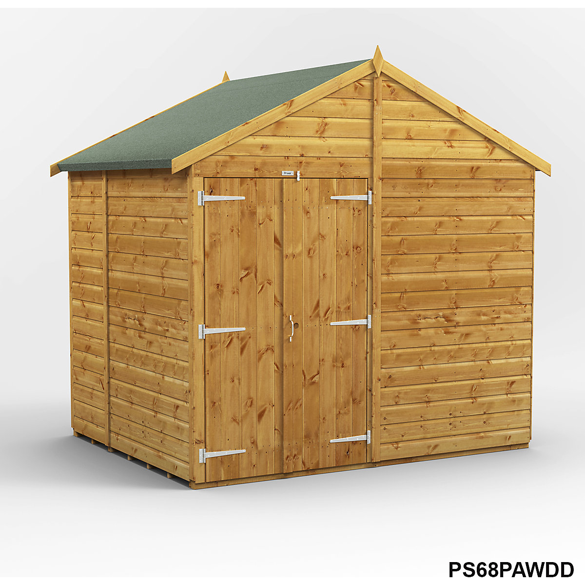 Power 8ft Wide Apex Garden Storage Sheds | Optional Windows (Product illustration 13)-12