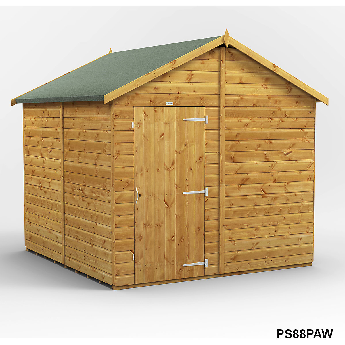 Power 8ft Wide Apex Garden Storage Sheds | Optional Windows (Product illustration 5)-4