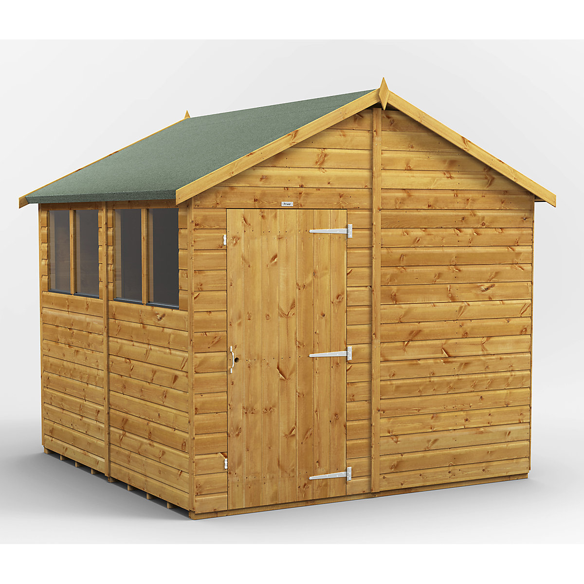 Power 8ft Wide Apex Garden Storage Sheds | Optional Windows
