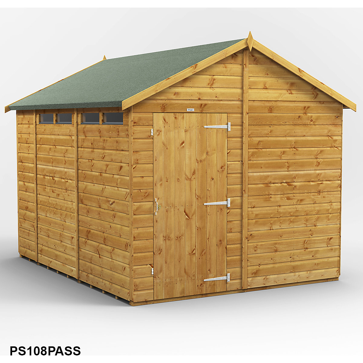 Power 8ft Wide Apex Security Shed (Product illustration 6)-5