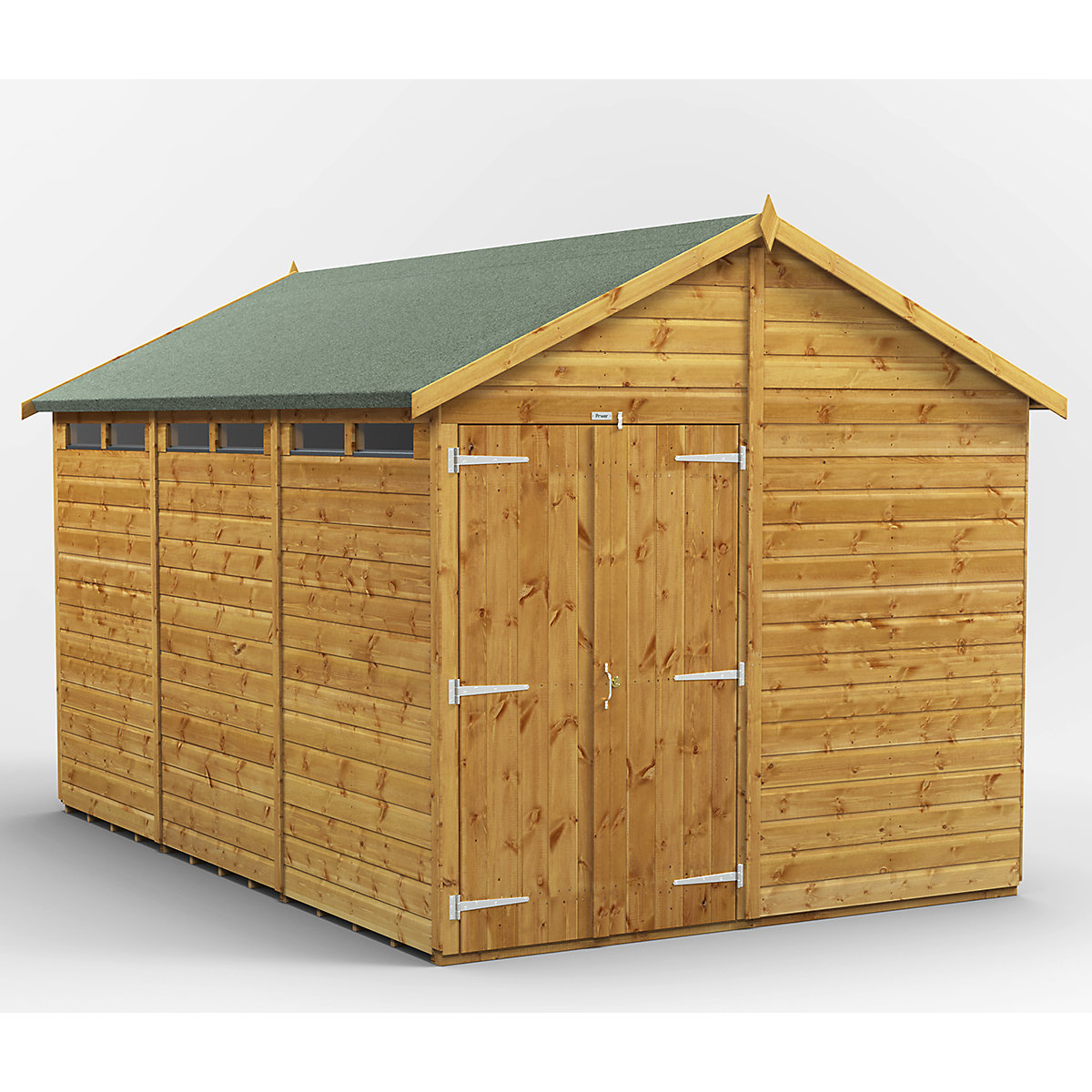 Power 8ft Wide Apex Security Shed