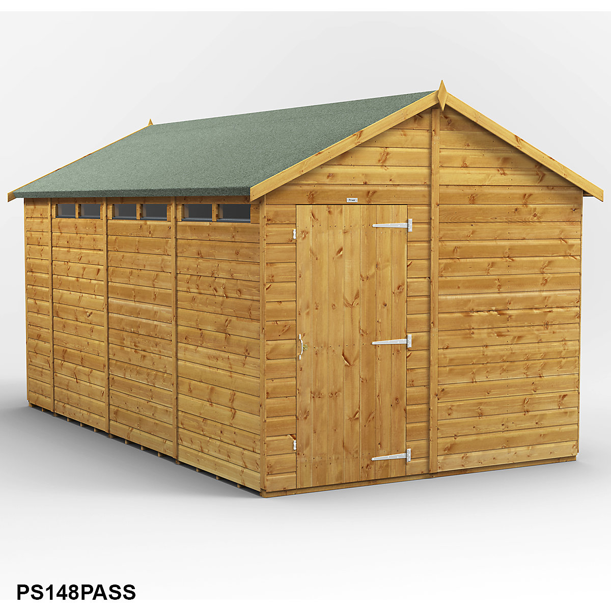 Power 8ft Wide Apex Security Shed (Product illustration 8)-7