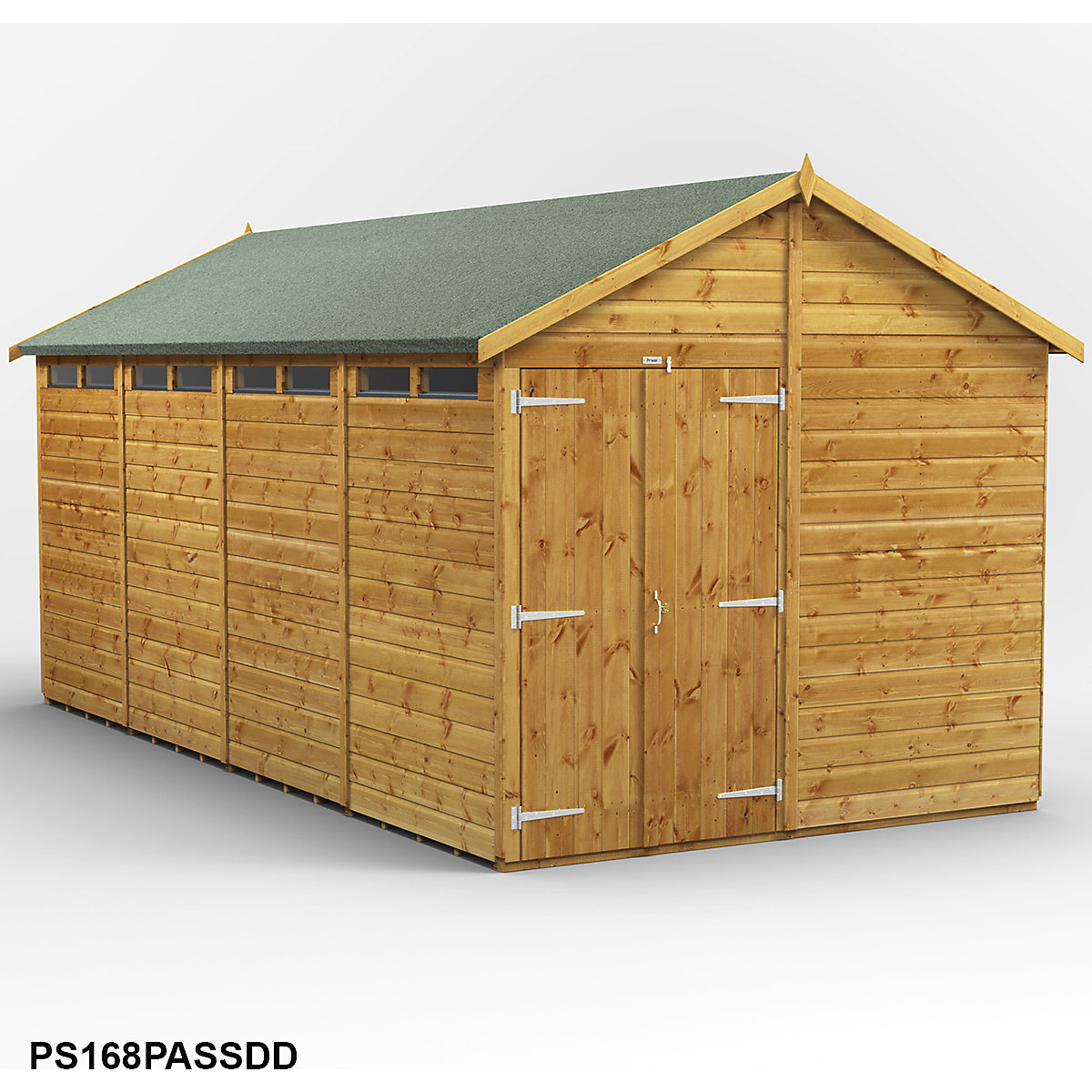 Power 8ft Wide Apex Security Shed (Product illustration 18)-17