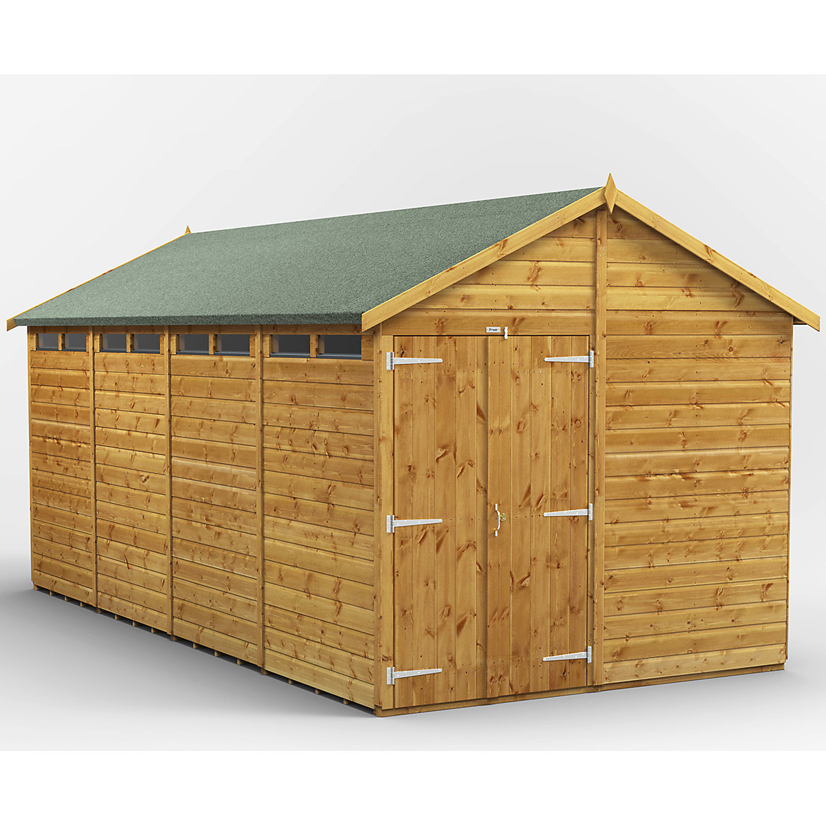 Power 8ft Wide Apex Security Shed