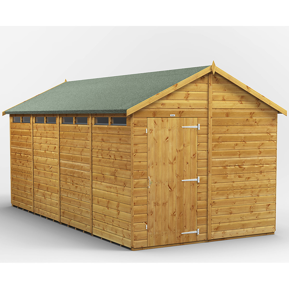 Power 8ft Wide Apex Security Shed