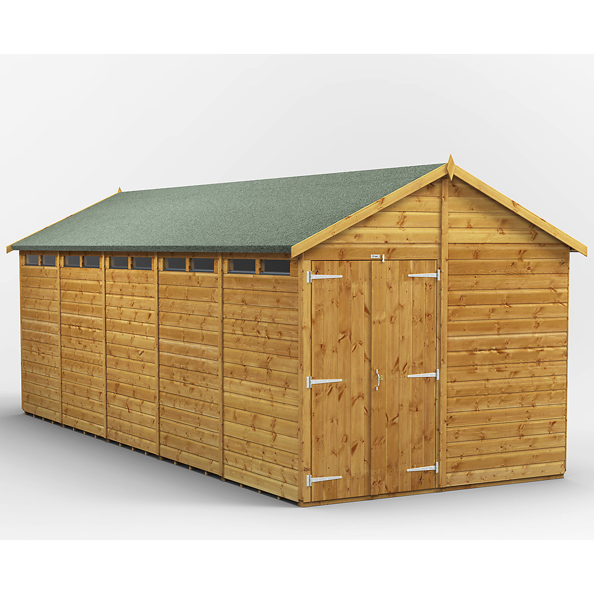 Power 8ft Wide Apex Security Shed