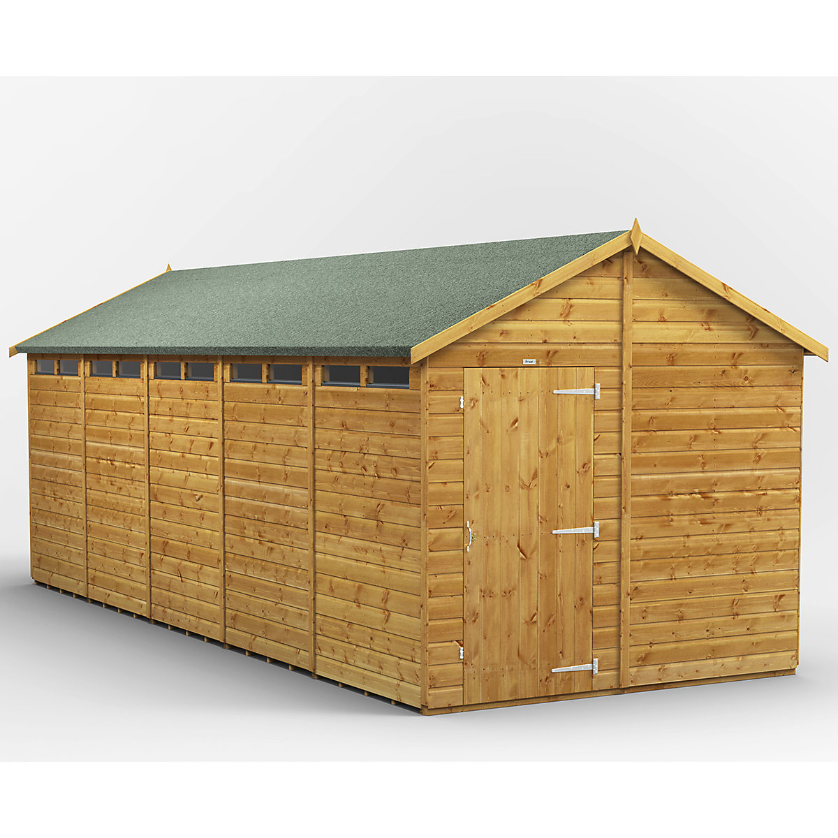 Power 8ft Wide Apex Security Shed