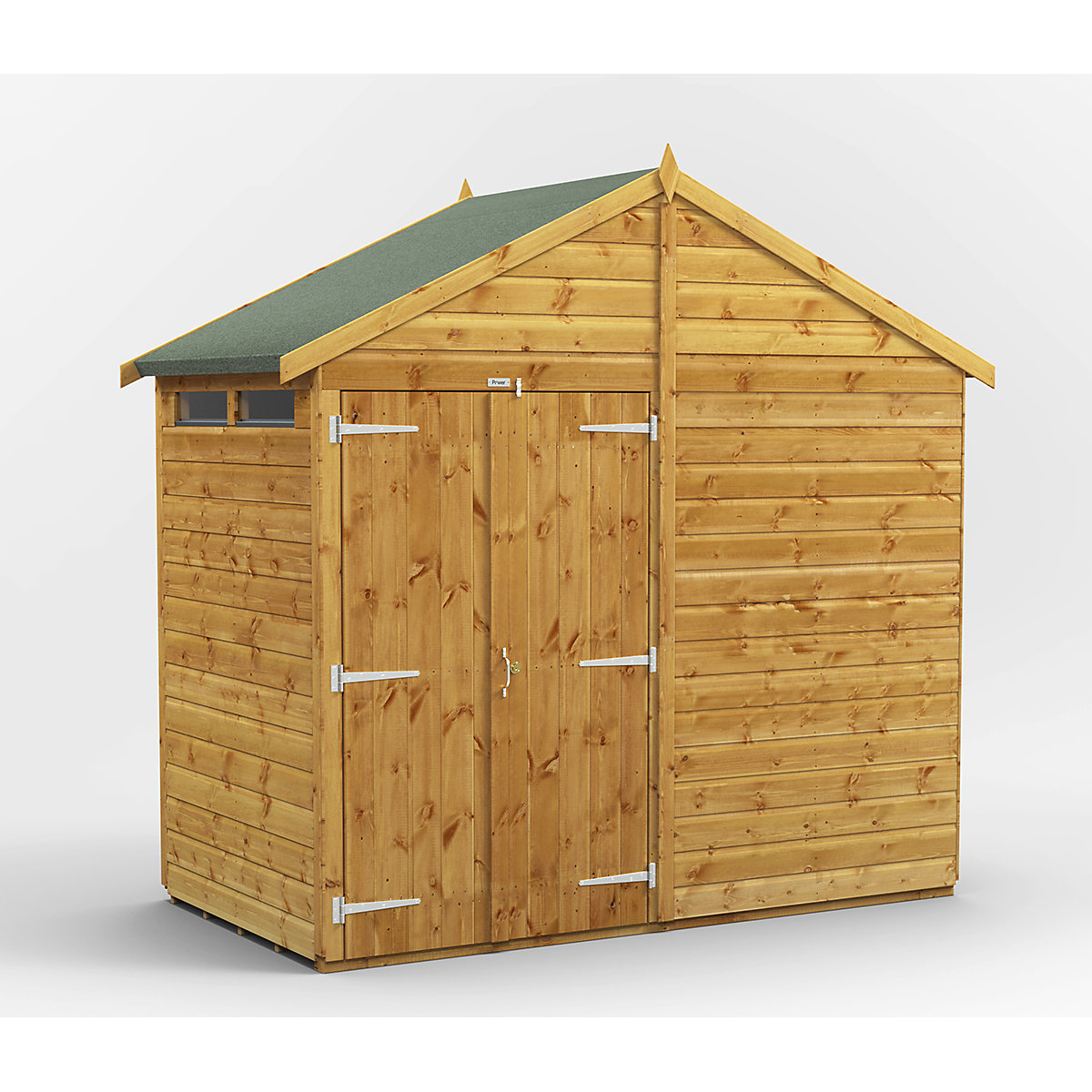 Power 8ft Wide Apex Security Shed