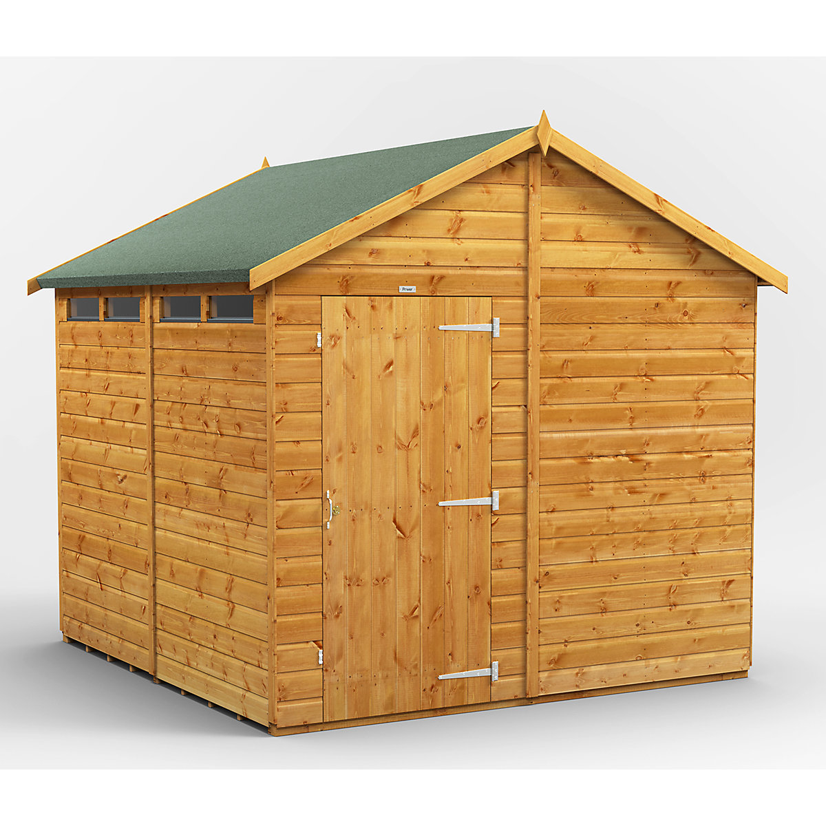 Power 8ft Wide Apex Security Shed