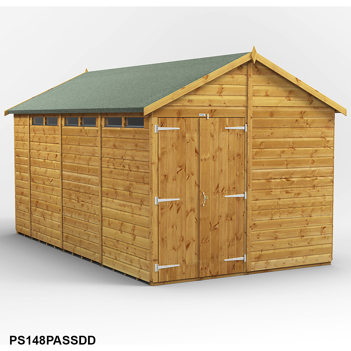 Power 8ft Wide Apex Security Shed (Product illustration 17)-16