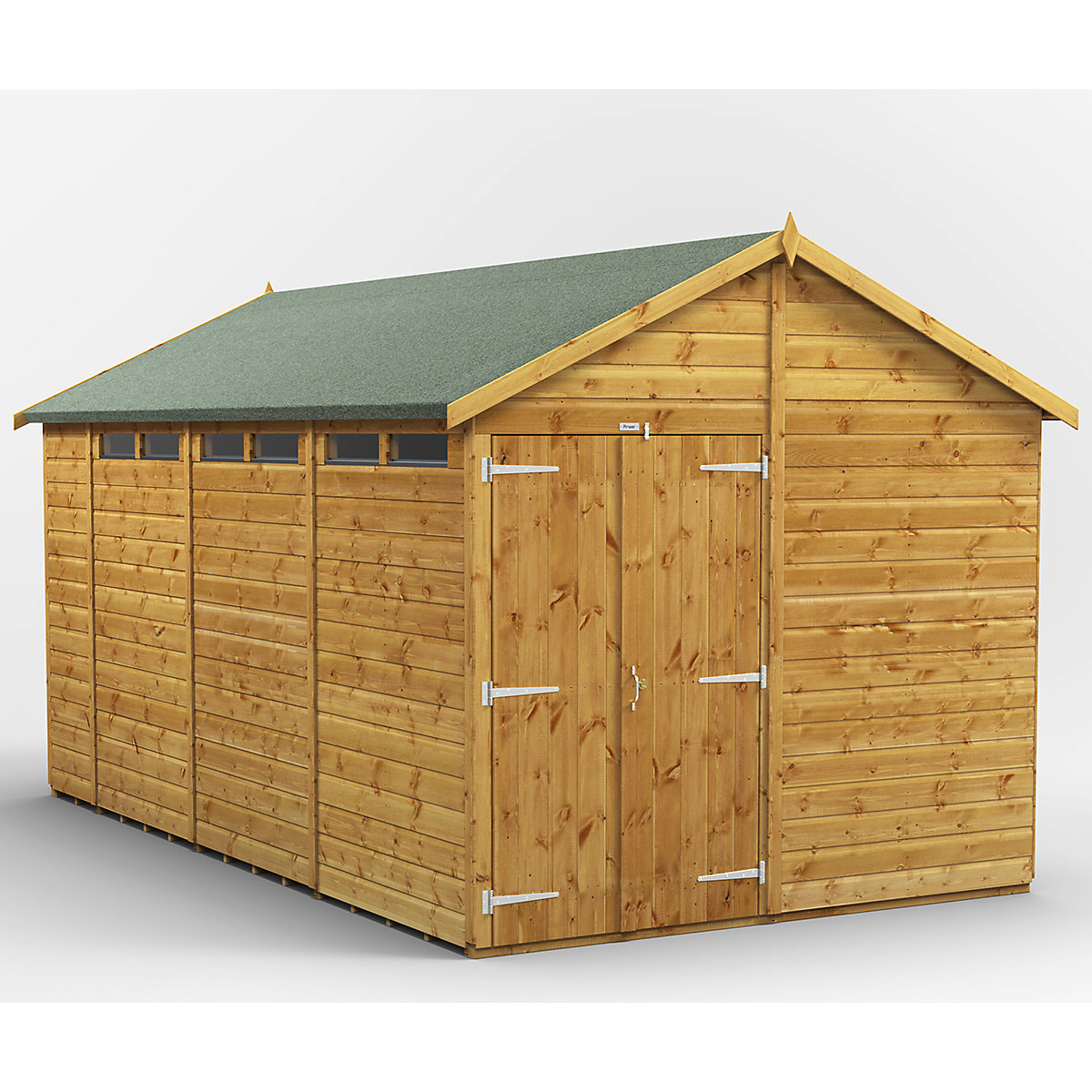 Power 8ft Wide Apex Security Shed
