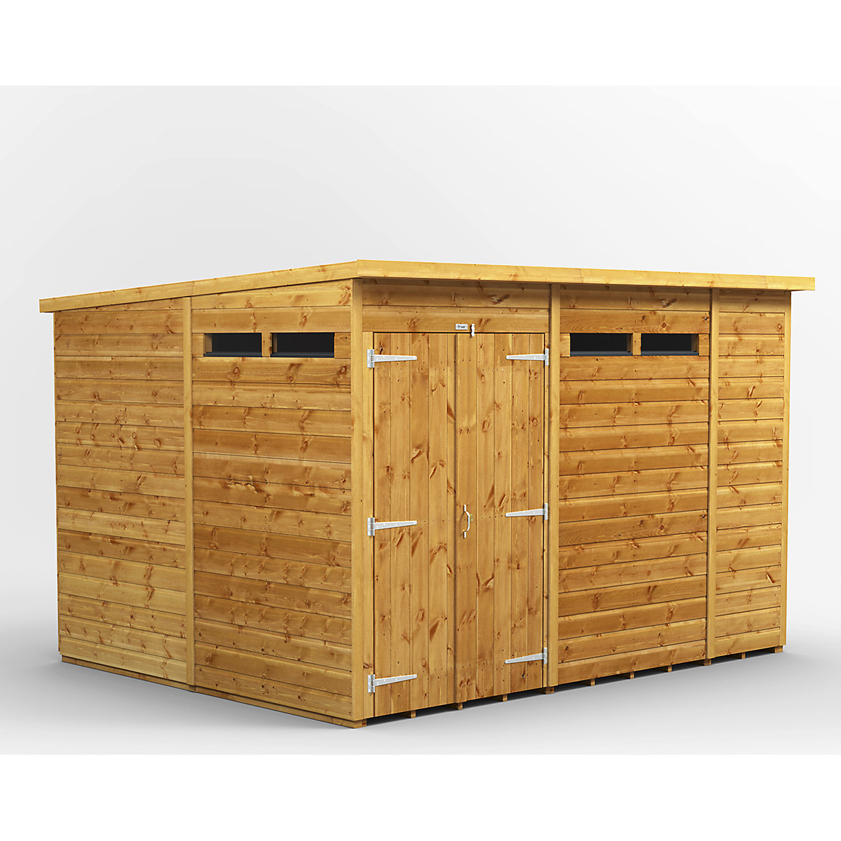 Power 8ft Wide Pent Garden Storage Shed | Optional Windows