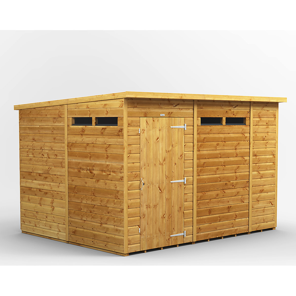 Power 8ft Wide Pent Garden Storage Shed | Optional Windows