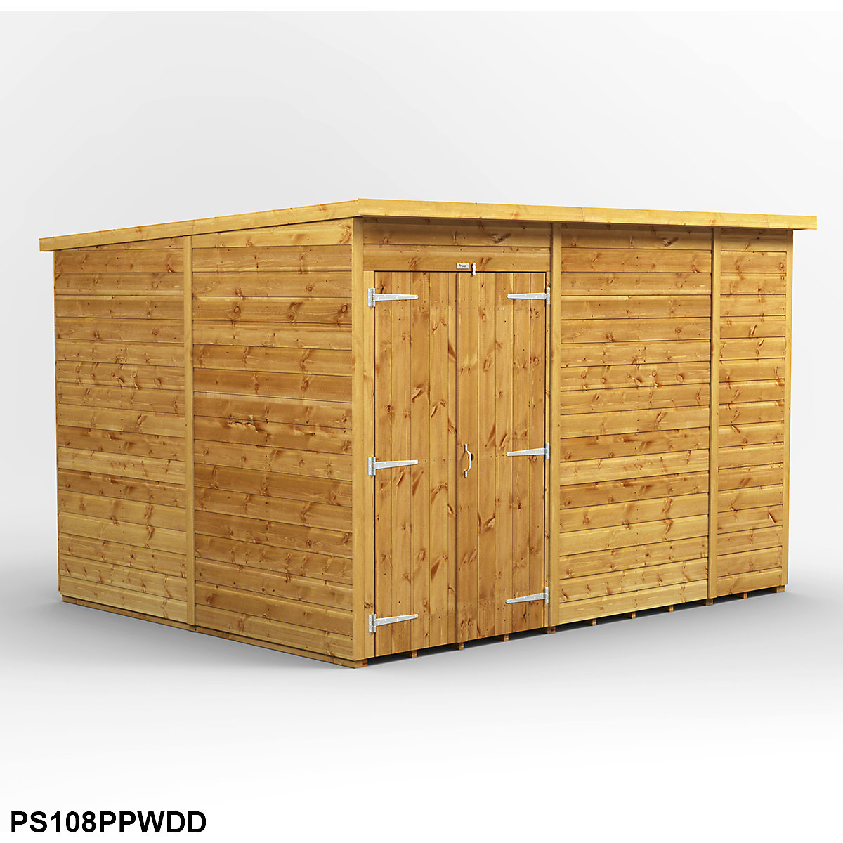 Power 8ft Wide Pent Garden Storage Shed | Optional Windows (Product illustration 15)-14