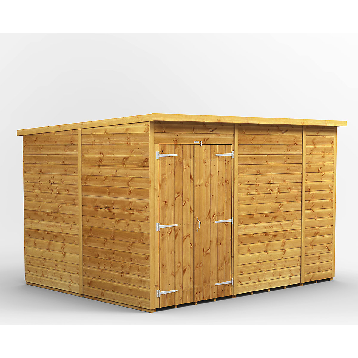 Power 8ft Wide Pent Garden Storage Shed | Optional Windows