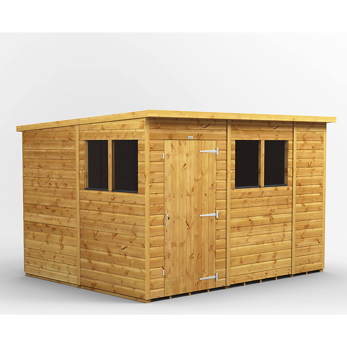 Power 8ft Wide Pent Garden Storage Shed | Optional Windows