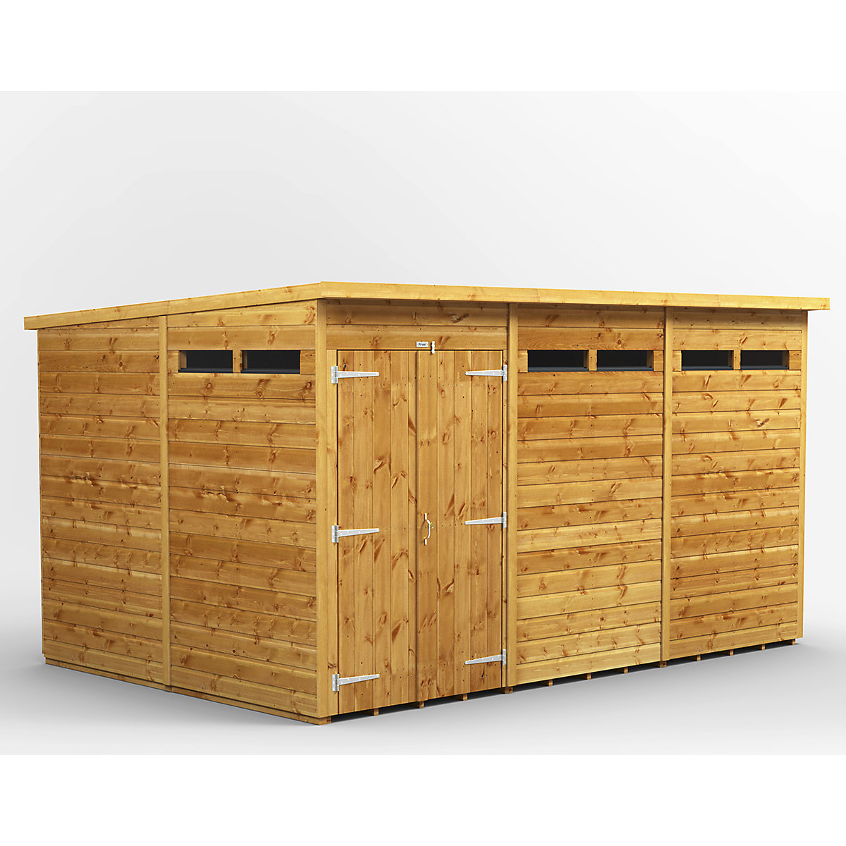Power 8ft Wide Pent Garden Storage Shed | Optional Windows