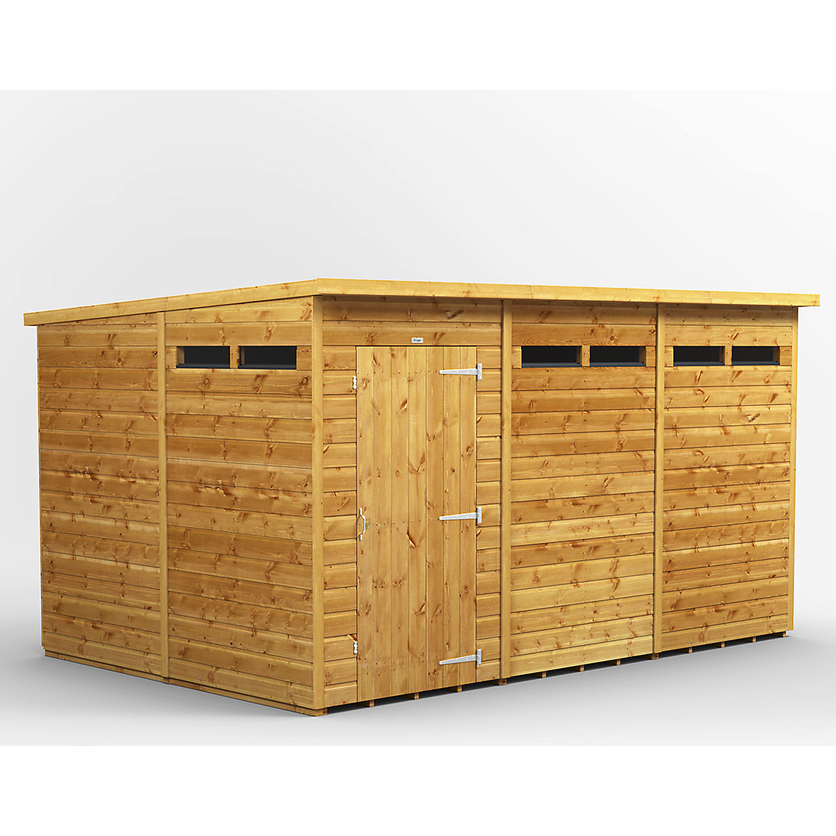 Power 8ft Wide Pent Garden Storage Shed | Optional Windows