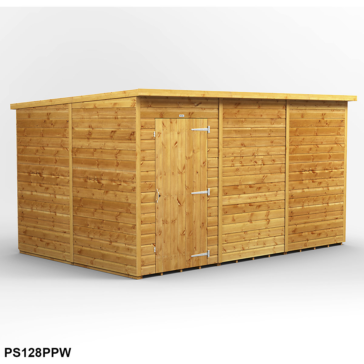 Power 8ft Wide Pent Garden Storage Shed | Optional Windows (Product illustration 7)-6