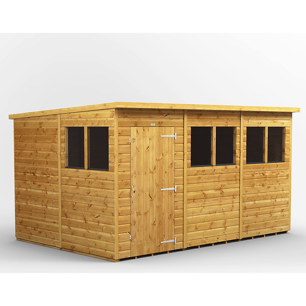 Power 8ft Wide Pent Garden Storage Shed | Optional Windows