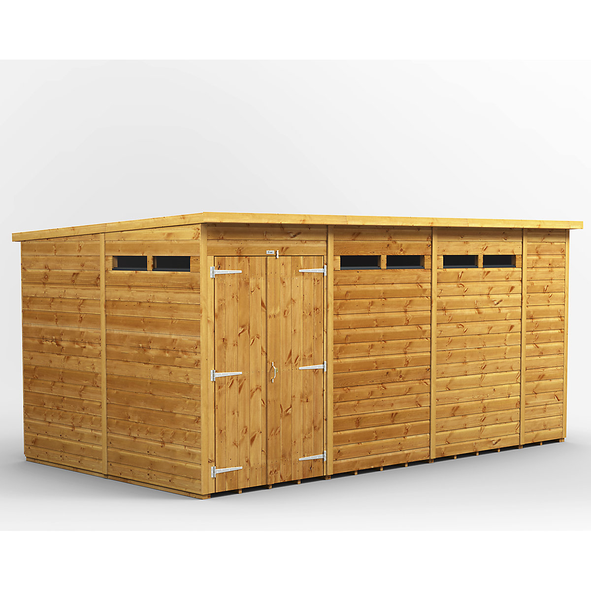 Power 8ft Wide Pent Garden Storage Shed | Optional Windows