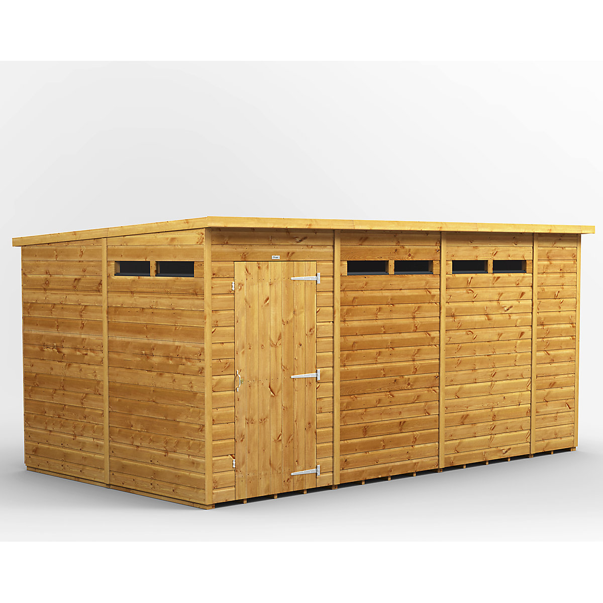 Power 8ft Wide Pent Garden Storage Shed | Optional Windows