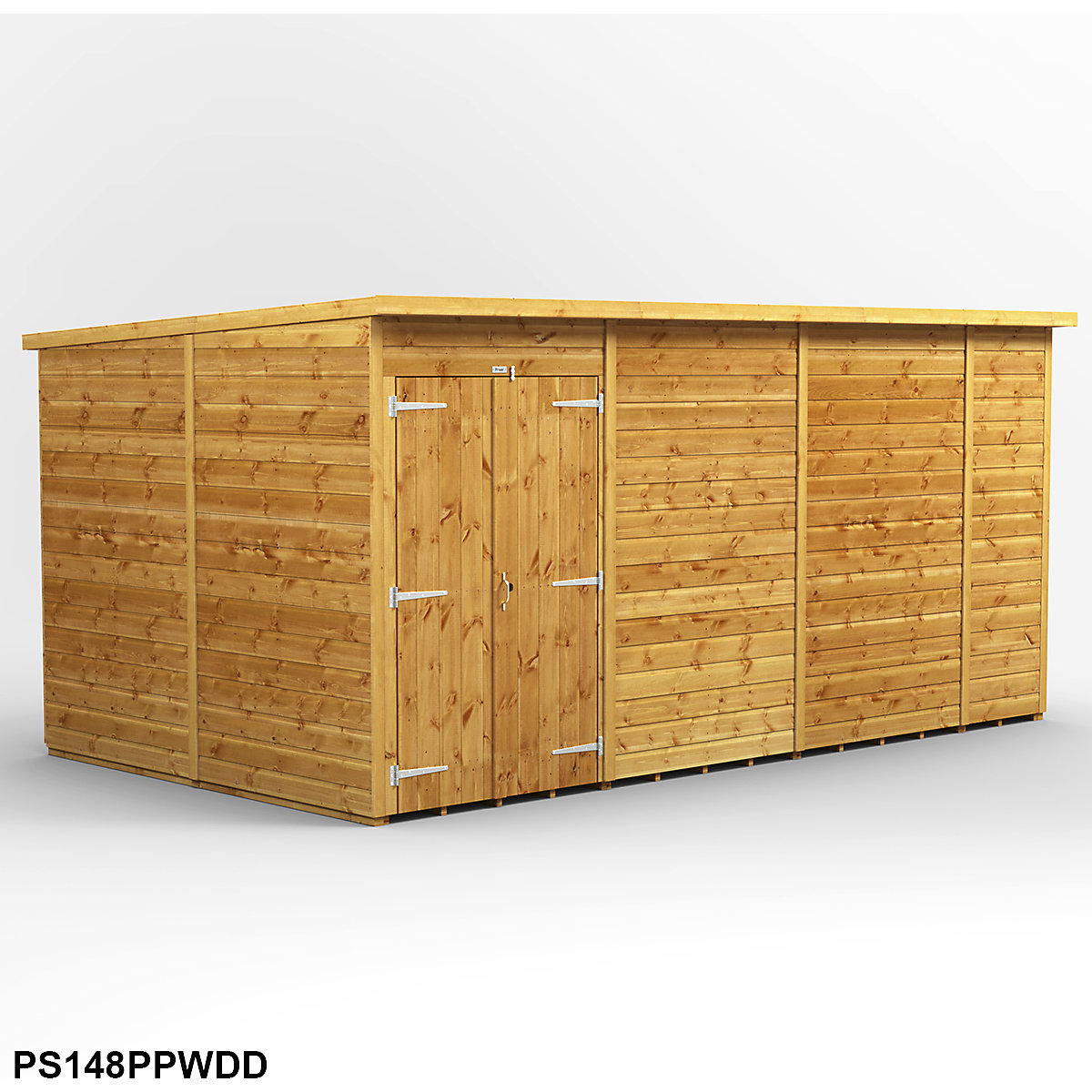 Power 8ft Wide Pent Garden Storage Shed | Optional Windows (Product illustration 17)-16