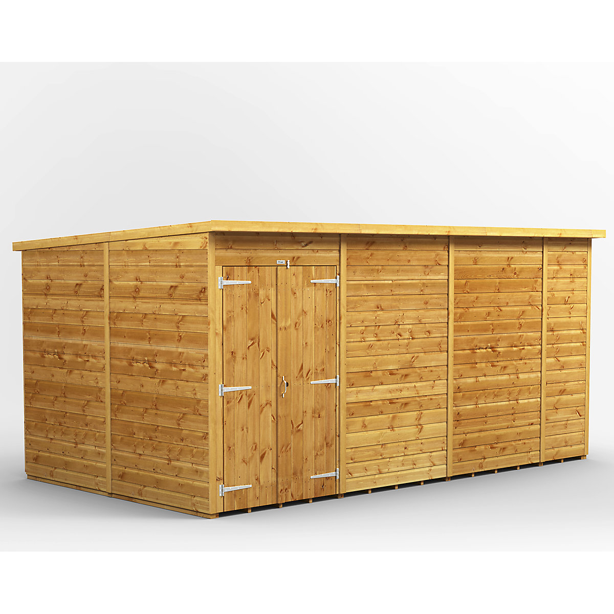 Power 8ft Wide Pent Garden Storage Shed | Optional Windows