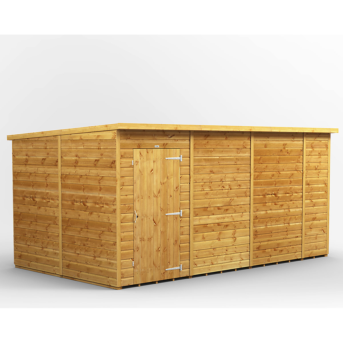 Power 8ft Wide Pent Garden Storage Shed | Optional Windows
