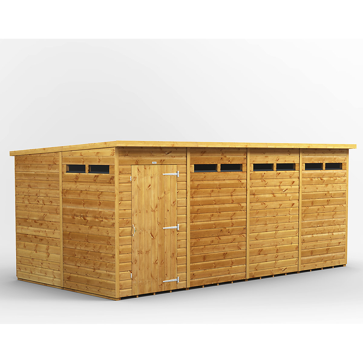 Power 8ft Wide Pent Garden Storage Shed | Optional Windows