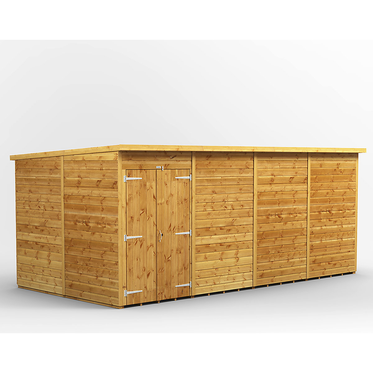 Power 8ft Wide Pent Garden Storage Shed | Optional Windows