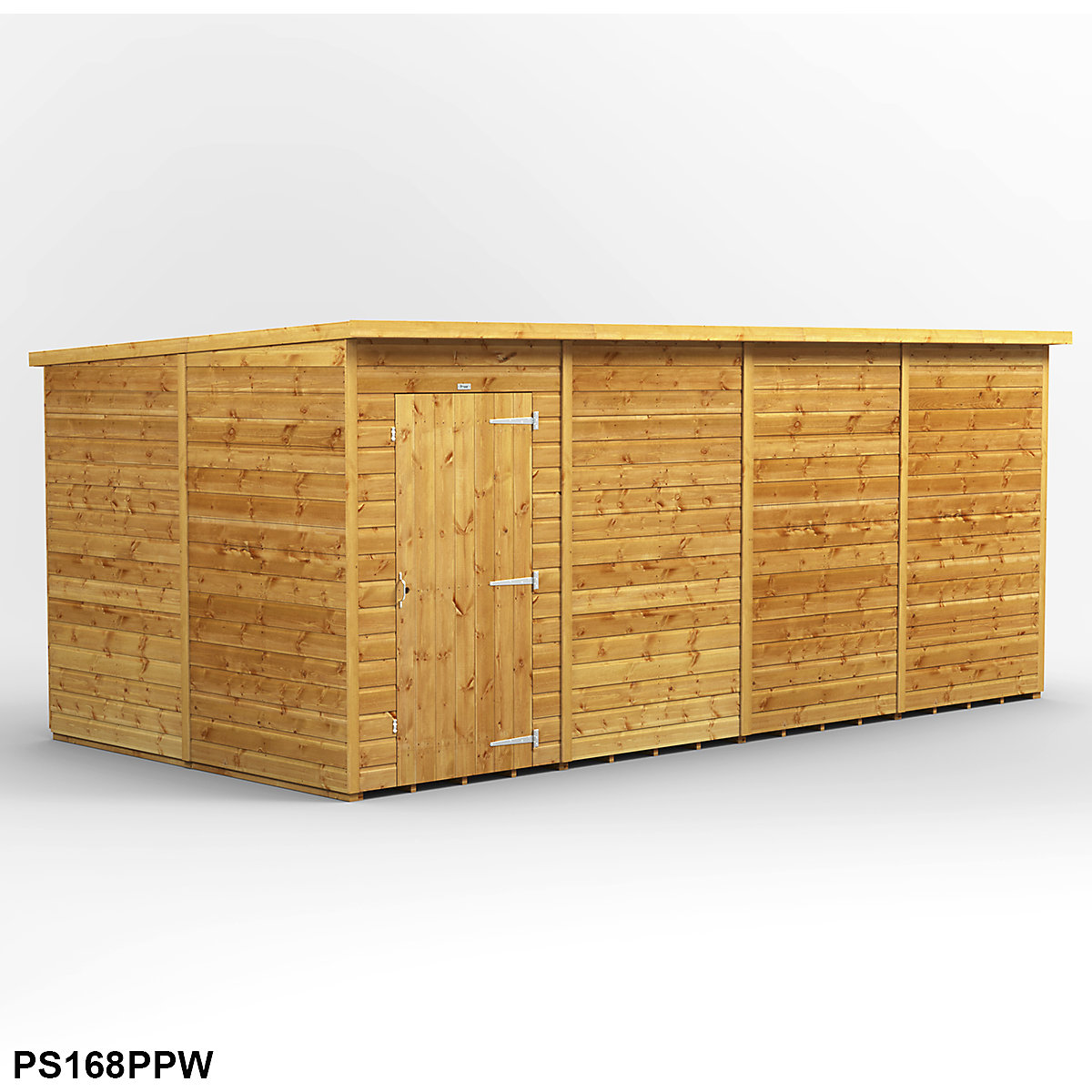 Power 8ft Wide Pent Garden Storage Shed | Optional Windows (Product illustration 9)-8