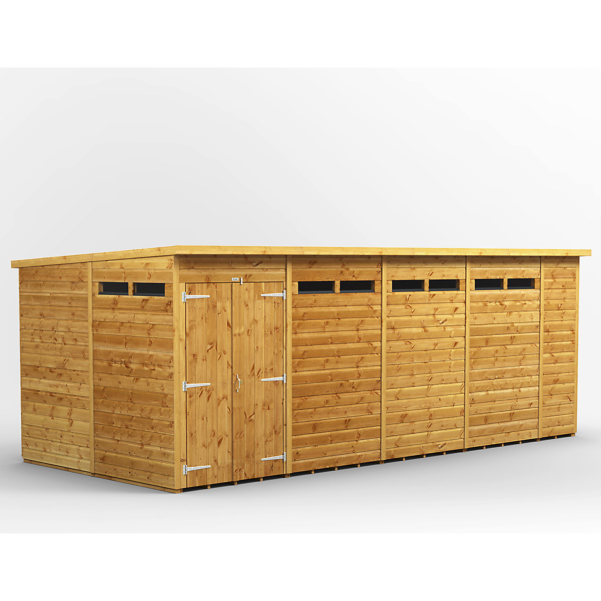 Power 8ft Wide Pent Garden Storage Shed | Optional Windows