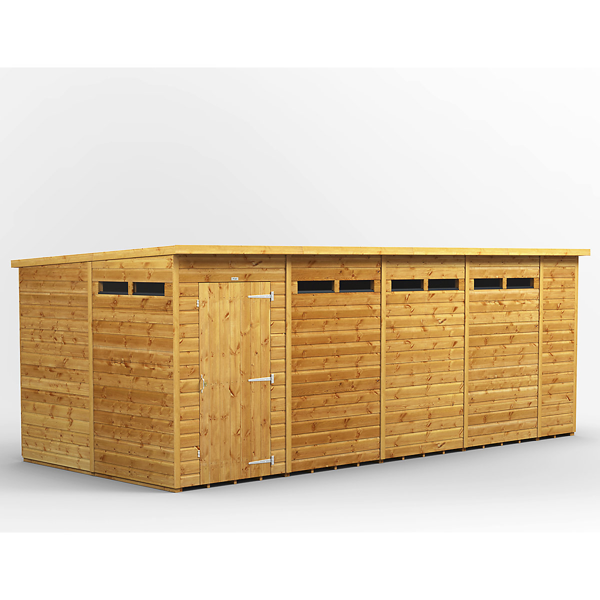 Power 8ft Wide Pent Garden Storage Shed | Optional Windows